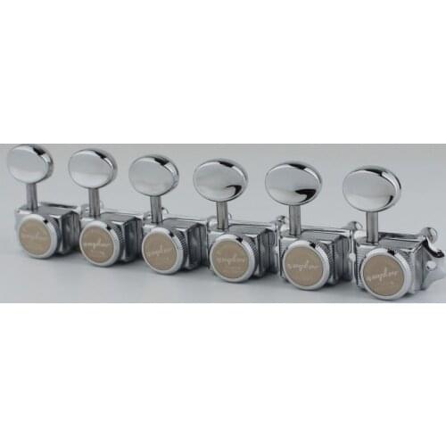 Guyker 6Pcs Guitar Locking Tuners Chrome Metal Lock String Vintage Deluxe Tuning Key Pegs Machine Heads Set for ST TL