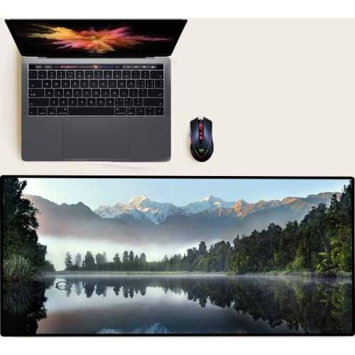 XGZ Beautiful Lake Snow Mountain Large Game Mouse Pad PC Computer Game Player Mouse Pad Desk Pad Lock Edge Game Mouse Pad