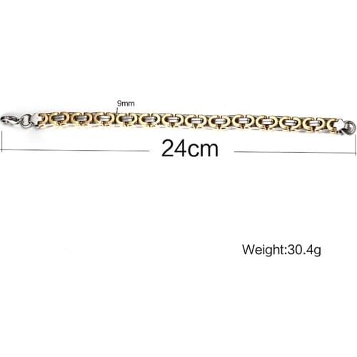 Bracelets stainless steel link chain on hand mens accessories charm male bracelets men bangles mens rock style