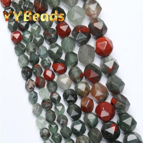 Natural Faceted African Blood Jaspers Stone Beads Red Jaspers 6 8 10mm Smooth Beads For Jewelry Making DIY Bracelets 15" Strand
