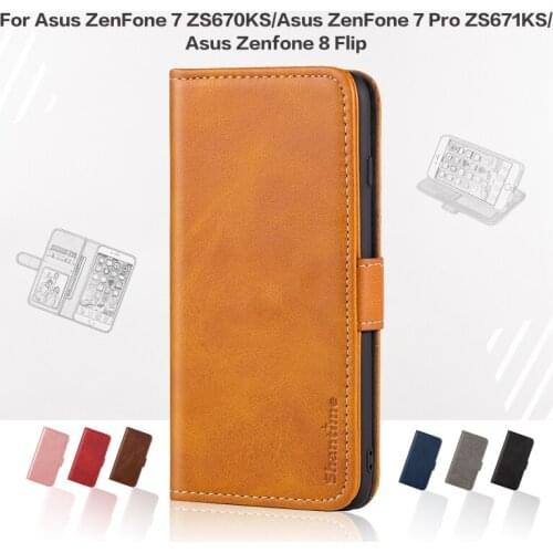 Flip Cover For Asus ZenFone 7 ZS670KS 7 Pro ZS671KS Case Leather Luxury With Magnet Case For Asus Zenfone 8 Flip Phone Cover