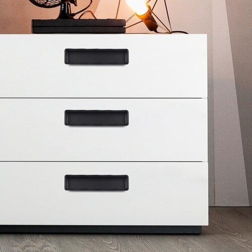 HJY Black Drawer Handle Wardrobe Sliding Door Cupboard Pull Zinc Alloy Furniture Cabinet Handle Closet Knob Hardware Z376