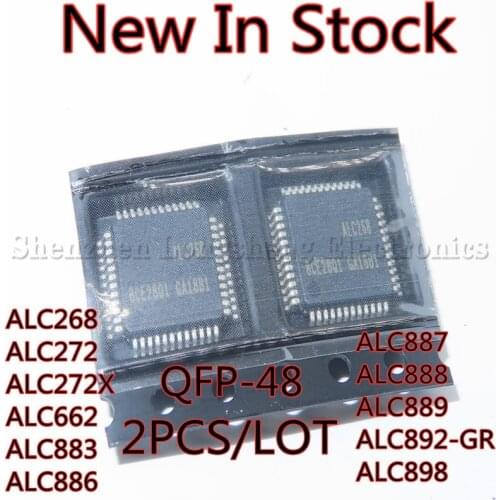 2PCS/LOT ALC268 ALC272 ALC272X ALC662 ALC883 ALC886 ALC887 ALC888 ALC889 ALC892-GR ALC898 QFP-48 IC Chip New In Stock