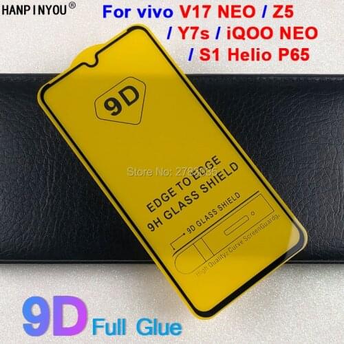 For vivo V17 NEO / iQOO NEO / S1 Helio P65 / Z5 / Y7s 9D Full Glue Cover Toughened Tempered Glass Film Screen Protector Guard
