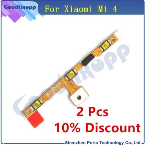 For Xiaomi 4 M4 Mi4 Original New Volume Button Flex Cable Cell Phone Power Switch On/Off Volume Repair Parts For Xiaomi mi 4