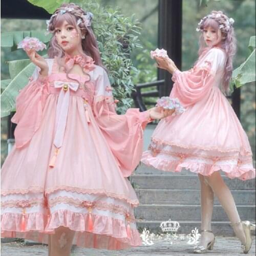 National brand sweet Chinese style lolita koi OP Lolita Han element elegant girl exquisite dress New R