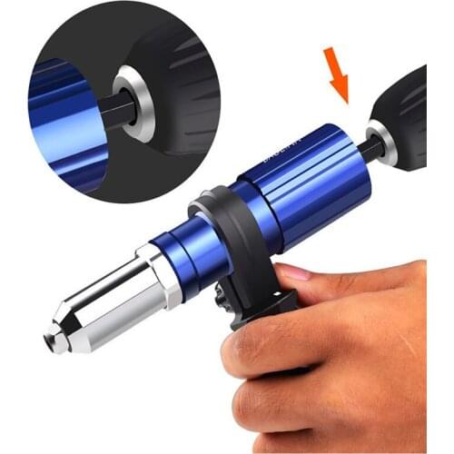 Electric Rivet Tool Rivet Nut Tool Bit Adapter Cordless Riveting Tool Conversion Connector Insert Nut Pull Rivet Tool 2.4-4.8mm