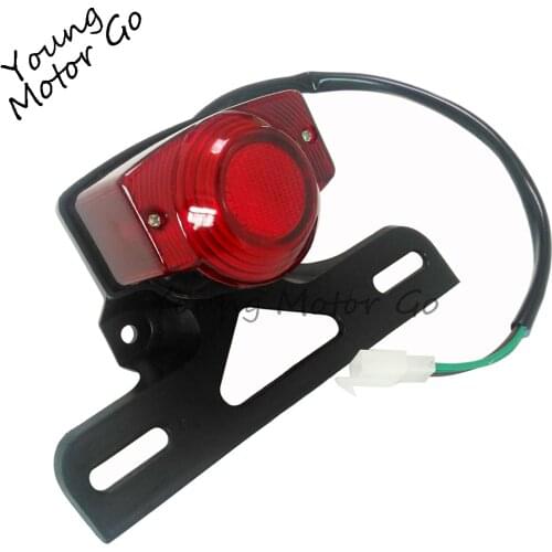 Tail Light Motorcycle Red Retro Rear Lights Brake Stop Lamp License Plate Bracket Mount for Honda Monkey Z50 Z50JZ Z 50 KDF Bike