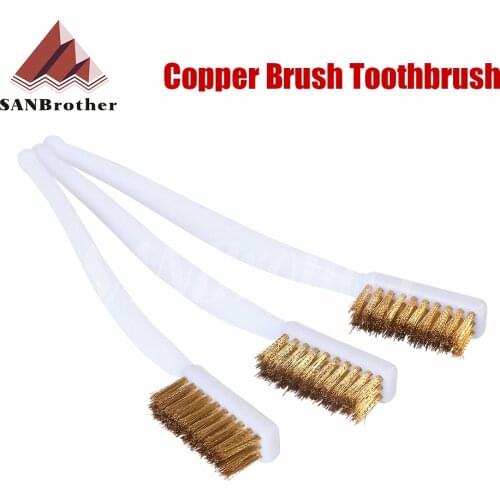 3D Printer Parts Cleaner Tool Copper Wire Toothbrush Copper Brush Handle Nozzle Block Hotend Cleaning Hot Bed Cleaning