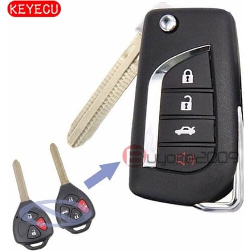 Keyecu Upgraded Remote Key 4 Button 314.4MHz 4D67 Chip for Toyota Rav4 2007-2010 / Scion xB 2008-2012 FCC ID: HYQ12BBY