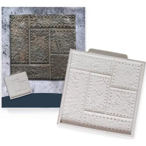 Riveted Metal Plate Mold Fondant Cake Decorating Tools Silicone Molds Sugarcrafts Chocolate Baking Tools For Cakes Gumpaste K506