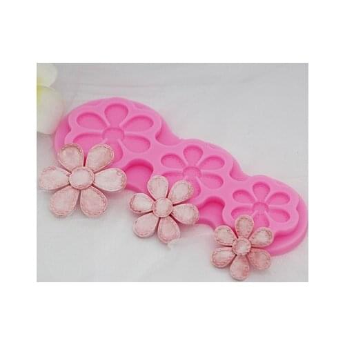 Clover hyacinth flower leaf fondant silicone mould dry paisley cake border decoration baked chocolate mold kitchen tool