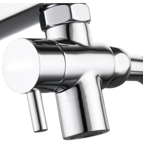 Copper chrome-plated shower hose diverter valve, internal faucet bubbler, changeover valve, one inlet and two outlet manifold