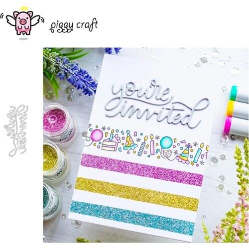 Piggy Craft metal cutting dies cut die mold Letter decoration Scrapbook paper craft knife mould blade punch stencils dies