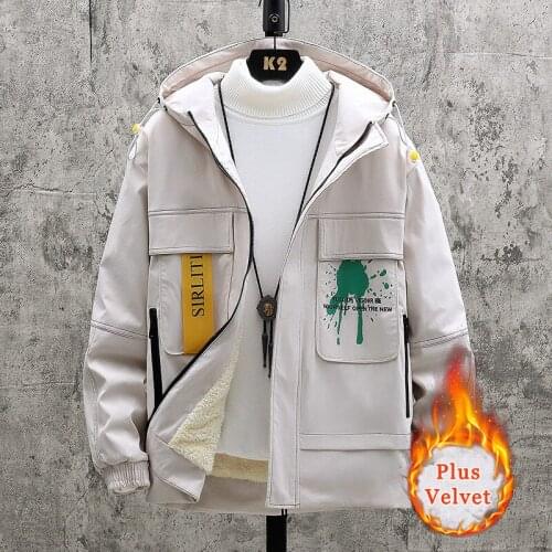 2021 New Cashmere Liner Jacket Men Autumn Winter Warm Jackets Casual Clothing Plus Size Hooded Thick Parkas Coat Men Outwear