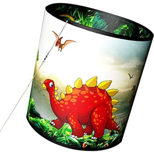 New 15 Inch So Beautiful Three-Dimensional Dinosaur Bucket Kite for Kids and Adults Easy to Carry with Flying Line