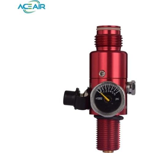 Paintball Equipment HPA Air Regulator 4500PSI Working Pressure 1800PSI Output M18x1.5 Red
