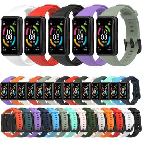 21mm TPU Smartwatch Sports Wrist Watchband For Huawei Honor Band 6 Smartband Band6 Strap Smart Wristband Band