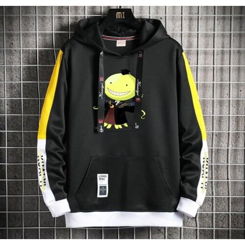 Anime Ansatsu Kyoushitsu Hoodie Men/Women Popular Harajuku Hoodeds Pullover Streetwear Casual Fake Two-Piece jacket coat