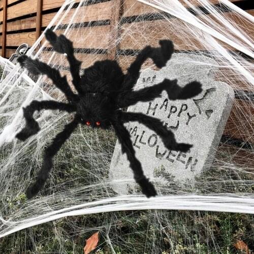 Halloween Spider Decorations Aitey Halloween Scary Giant Spider Set Cobwebs for Window Wall and Yard Outdoor Halloween Decor