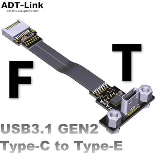 USB 3.1 Type-C Female to USB 3.1 Type-E Male USB Data Sync & Charge Cable type c Type e Cord Connector adapter FPC FPV Flat