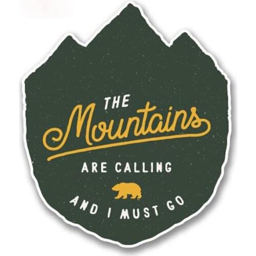 Personality The Mountains Are Calling Vinyl Sticker Ski Snowboard Climbing Decal Personality Car Sticker Waterproof Apply To Car