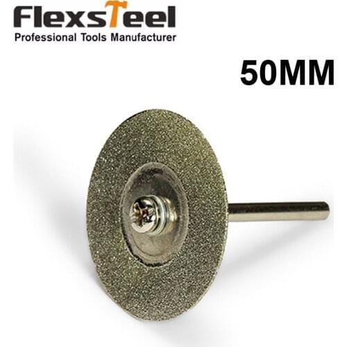 1Pc 50MM Diamond Cutting Disc with Mandrel for Rotory Tools Accessories Mini Saw Blade Grinding Wheel Set Wheel Circular Saw