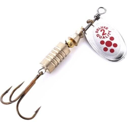 10 Pcs 6.7cm 7g Spinner Spoon Metal Bait Fishing Lure Sequins Crankbait for Bass Trout Perch Pike Rotating Tackle