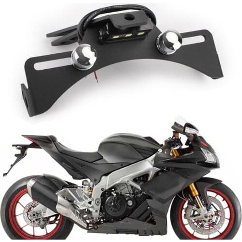 Areyourshop For Aprilia RSV4 R RF RR Factory Tuono V4 R RS4 125 50 Rear License Plate Bracket Mount Holder Aluminum Alloy