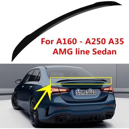 ABS Car Spoiler Rear Wing for Mercedes Benz A Class W177 A180 A160 A200 A220 A250 A35 V177 Sedan 2019 2020 2021+ Exterior Parts