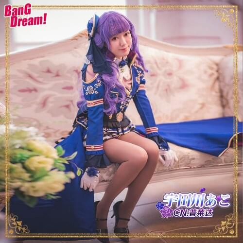 Bang Dream! Udagawa Ako Roselia Cosplay Costume Anime Dresses Christmas Halloween Free shipping CG766ZT