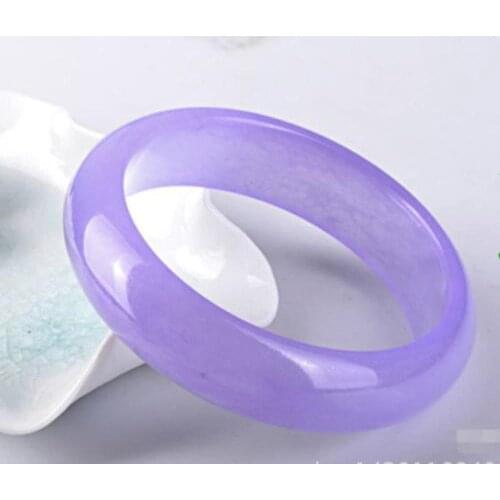 57-62MM Real Natural Violet Alexandrite jade Gemstone bracelet Bangle AAA