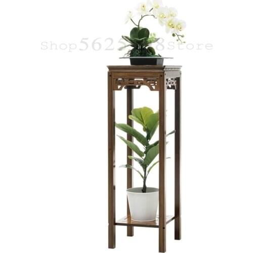 Flower shelf floor-standing indoor solid wood multi-layered meat green porridge balcony decoration living room storage specials