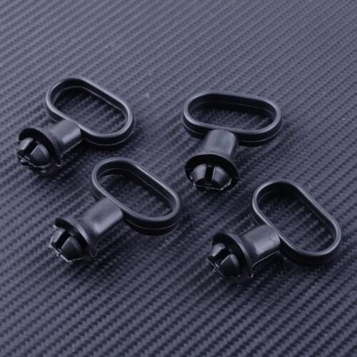 DWCX 4Pcs Car Universal Black Rubber 5.5x4.1 cm Front Mudguard Speedometer Cable Guide Holder for Motorcycle