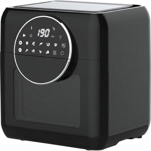 1500W Air Fryer 10L Capacity Pizza Oil-Free Salt-Free Cookware Touch Screen Electric Fryer Led Touch Screen Panel Air Fryer