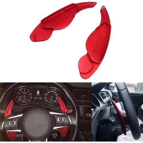 2 Pcs Car Aluminum Red Steering Wheel Gear Shift Paddle For Land Range Rover Discovery Sport/Jaguar XF XE 2010-2017 Auto Part