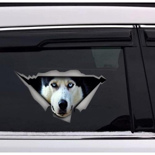 Creative Home Car Wall Windows Decoration Sticker PVC Dog Crack Car Sticker Bulldog Crack Toilet Sticker Fridge Laptop Sticker