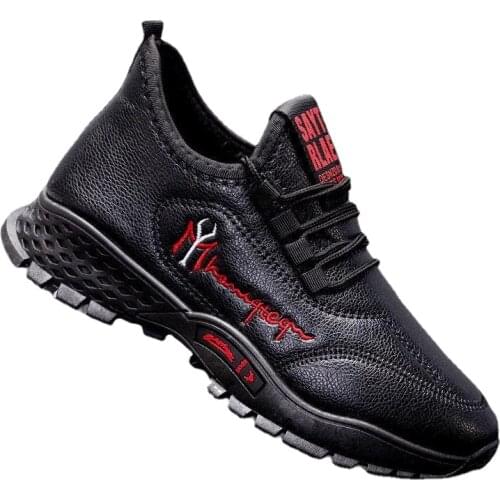 Autumn Winter Mens Casual Sports Sneakers Leather Outdoor Travel Comfortable Platform Shoes Tenis Masculino Mapatillas Hombre