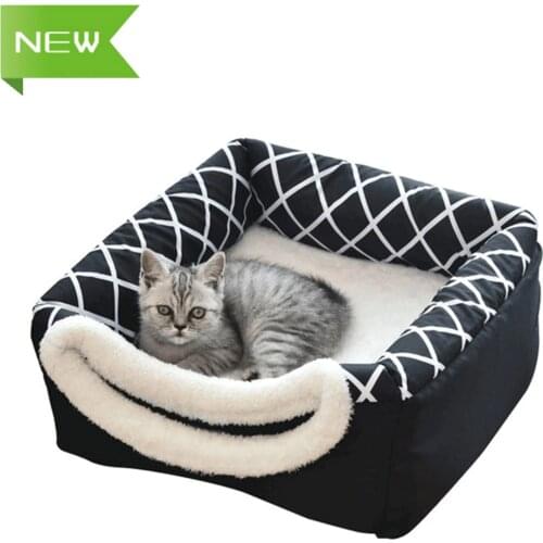 Soft Cat Cave House for Cats Dogs Cozy Pet Bed Nest Kennel Sleeping Bag Mat Pad Tent Pets Winter Warm Beds 2 Sizes