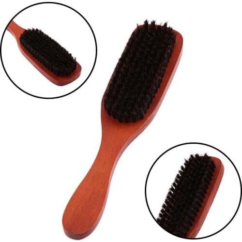 Wood Handle Hair Brush set Hard Boar Bristle Combs Styling For Men Women Hairdressing Hair Styling Beard Comb Brush Straight