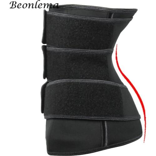 Neoprene Body Shaper Long Torso Steel Bone Waist Trainer 3 Belt Black Modeling Strap Sheath Slimming Corset High Waist Shapewear