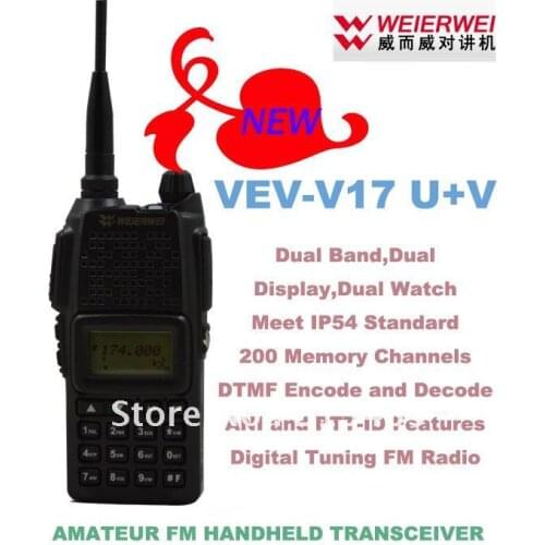 2012 October New Arrival High Quality WEIERWEI VEV-V17 Dual Band Amateur FM Handheld Transceiver