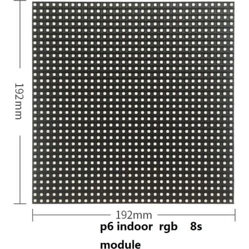 P6 SMD 192x192mm 32x32 Pixels 8s / 16s Full Color RGB Indoor LED Display Module