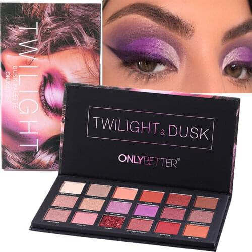 Professional Eyeshadow Palette 18 Colors Matte Shimmer Glitter Waterproof Long Lasting Earth Color Nude Eyeshadow Eyes Cosmetic