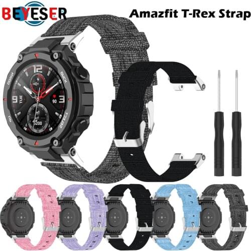 Nylon Strap for Huami Amazfit T-Rex Pro Smart Watch Band Sport Replacement Band Bracelet for Amazfit T Rex Strap Accessories