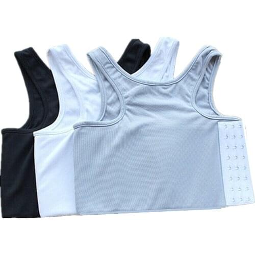 S-6XL Strengthen Bandage Reinforced Short Corset Tomboy Tank Tops Chest Shaper Breast Binder Trans Vest Shirt Underwear