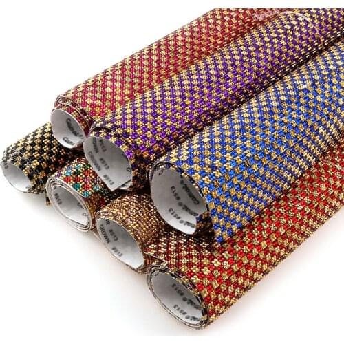 1Pc 24x40cm Square Resin Shiny Rhinestone Trim Self Adhesive Strass Mesh Bridal Beaded Applique For DIY Dress Jewelry Card Decor