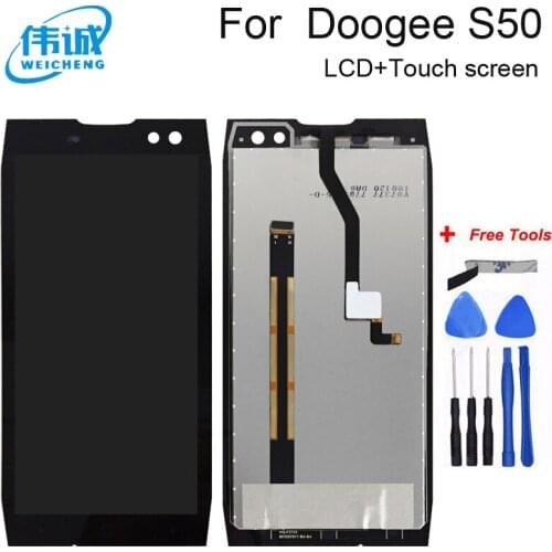 Sensor Display For Doogee S50 LCD Display and Touch Screen Digitizer Assembly Repair Part Mobile Accessories +Tools