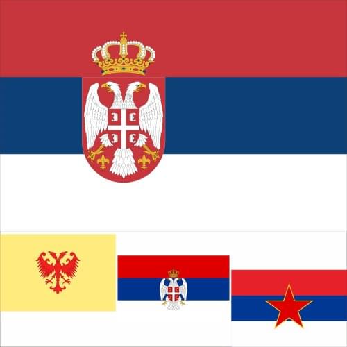 Serbia History 1371-2010 Flag 3X5FT 90X150CM 100D Polyester Double Stitched High Quality Banner