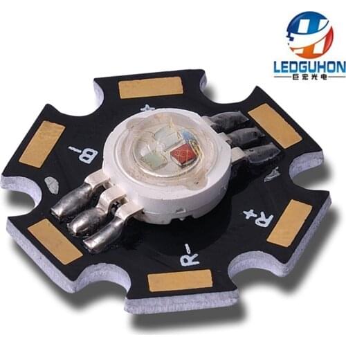 9W RGB 45mil high power led with cooling fin (PCB)